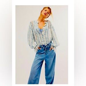 Free People After Hours Printed Bodysuit sz M